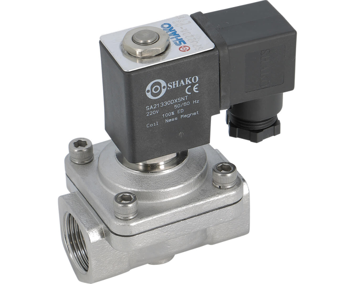 Stainless steel solenoid valve SPU 220 direct acting normally closed